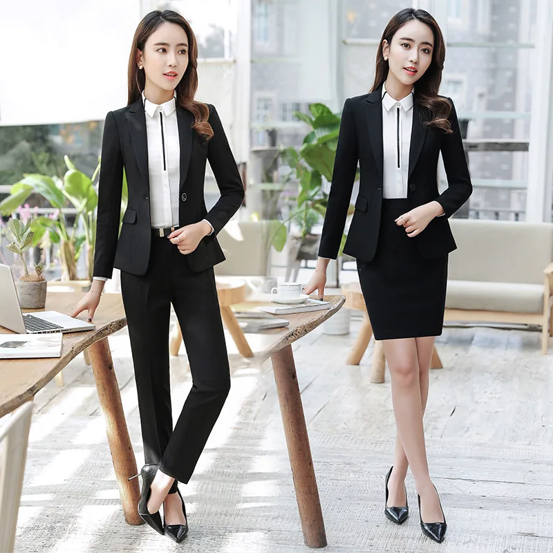 

Suit Women's 2019 Spring And Autumn Three-piece Set Slim Fit Ol Commuting Versatile Quality Suit Women's Business Suit