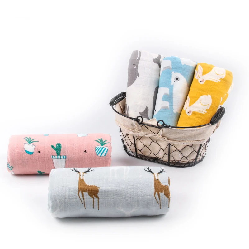 New Cotton Baby Blankets Newborn Soft Organic Cotton Baby Blanket Muslin Swaddle Wrap Feeding Burp Cloth Towel Scarf Baby Stuff