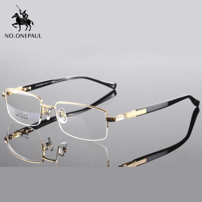 

NO.ONEPAUL Frame Men and Women Eyewear Full Rim Eyewear Metal Half Rim Front Rim Flexible Plastic Temple Legs Optical Eyeglasses