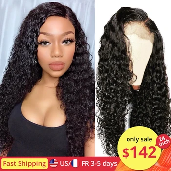 

Deep Wave Wigs 13x4 Lace Front Human Hair Wigs for Black Women Prepluck Glueless Malaysian Short Curly Human hair Wigs
