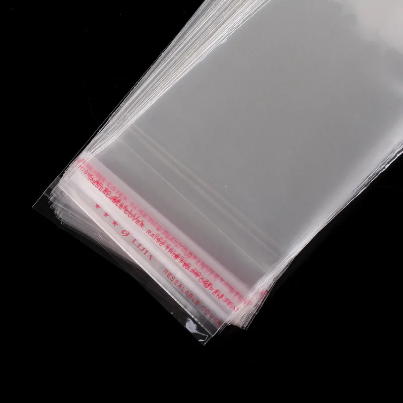 StoBag 1000 шт 6*18 см прозрачная самоклеящаяся целлофановая сумка плоская сумка OPP поли длинный пластиковый пакет конфеты подарочная упаковка ювелирных изделий