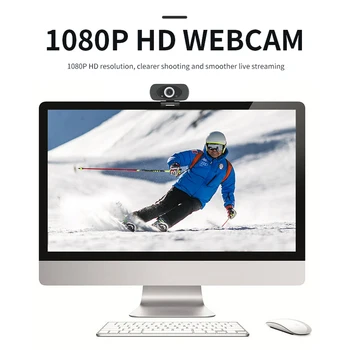 

Full HD Webcam 1080P Webcam with Microphone for Laptop or Desktop