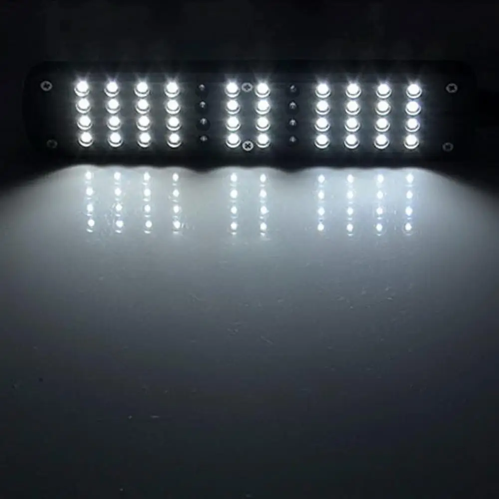 48 светодиодный DC 15V 3W 2 Mode пластиковый аквариумный рыбный завод выращивать клип на белый и синий свет лампы Регулируемый рычаг энергосбережения