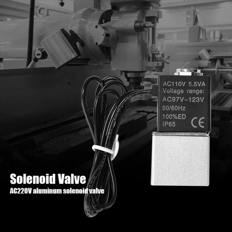 AC110V/AC220V 2 Way N/C пластиковый клапан соленоидной воды двухзначный двухсторонний прямой вид действия для управления электрическим оборудованием
