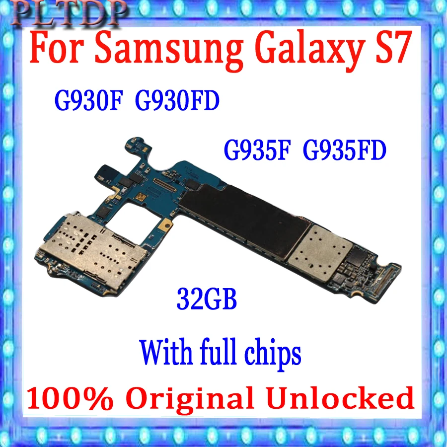 Заводская разблокированная материнская плата для Samsung Galaxy S7 Edge G930F G935F G935FD 100%