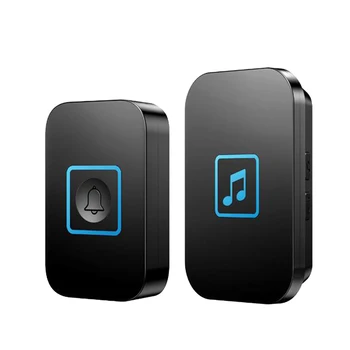 

2pcs Music Doorbell 60 Tune Song Electronic Plastic Wireless Smart Anti-Theft Device for Door Home