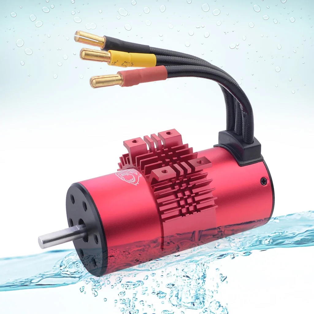 Waterproof brushless rc motor 3674 +esc 120a potente para carro eltrico for big rc cars 1:8 brushless dc motor with shaft