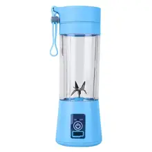 380Ml Usb Rechargeable Blender Mixer 6 Blades Juicer Bottle Cup Juice Citrus Lemon Vegetables Fruit Smoothie Squeezers Reamers