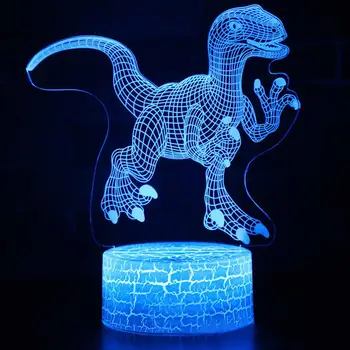 

Jurassic Dinosaur 3D Desk Light Night Light Bright Indoor Lighting Touch Control Christmas Xmas Creative Adorable Gifts