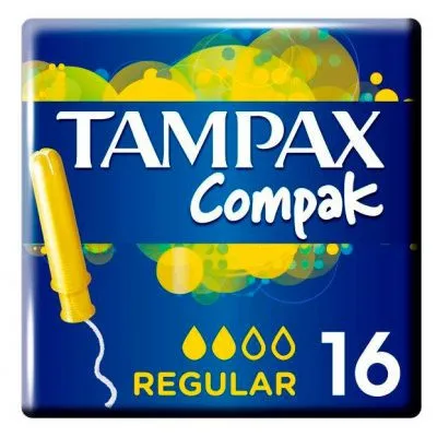 Тампоны с аппликатором Tampax Compak Regular, 2 капли, 16 шт