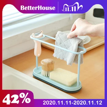 

Dish Rack Sink Countertop Storage Organizer Sponge Rack Vertical Dish Cloth Storage Drain Rack Kitchen Shelf Kitchen Utensils