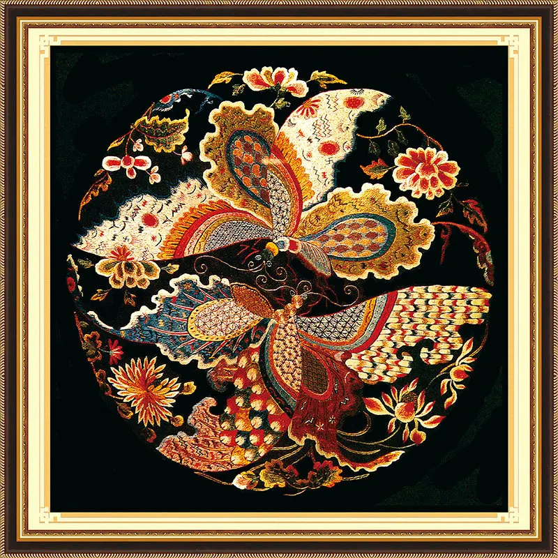 

Chinese Totem (6) Butterfly DMC Full Embroidery Kit DIY Cross Stitch Needlework Sewing Art Craft Embroidery Painting Home Decor