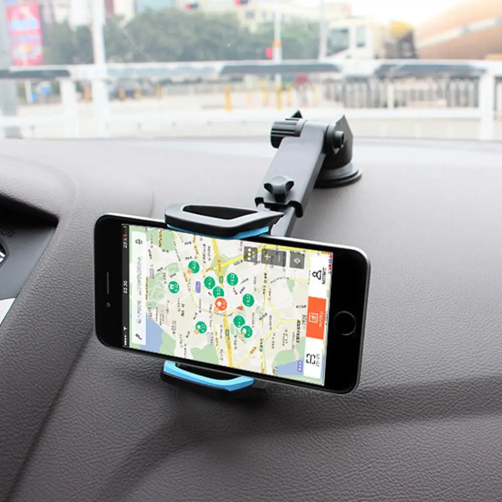 Автомобильный держатель для телефона с поворотом на 360 градусов, регулируемый угол, на приборную панель, лобовое стекло, телефонный Кронштейн для телефонов 4," до 6,8"