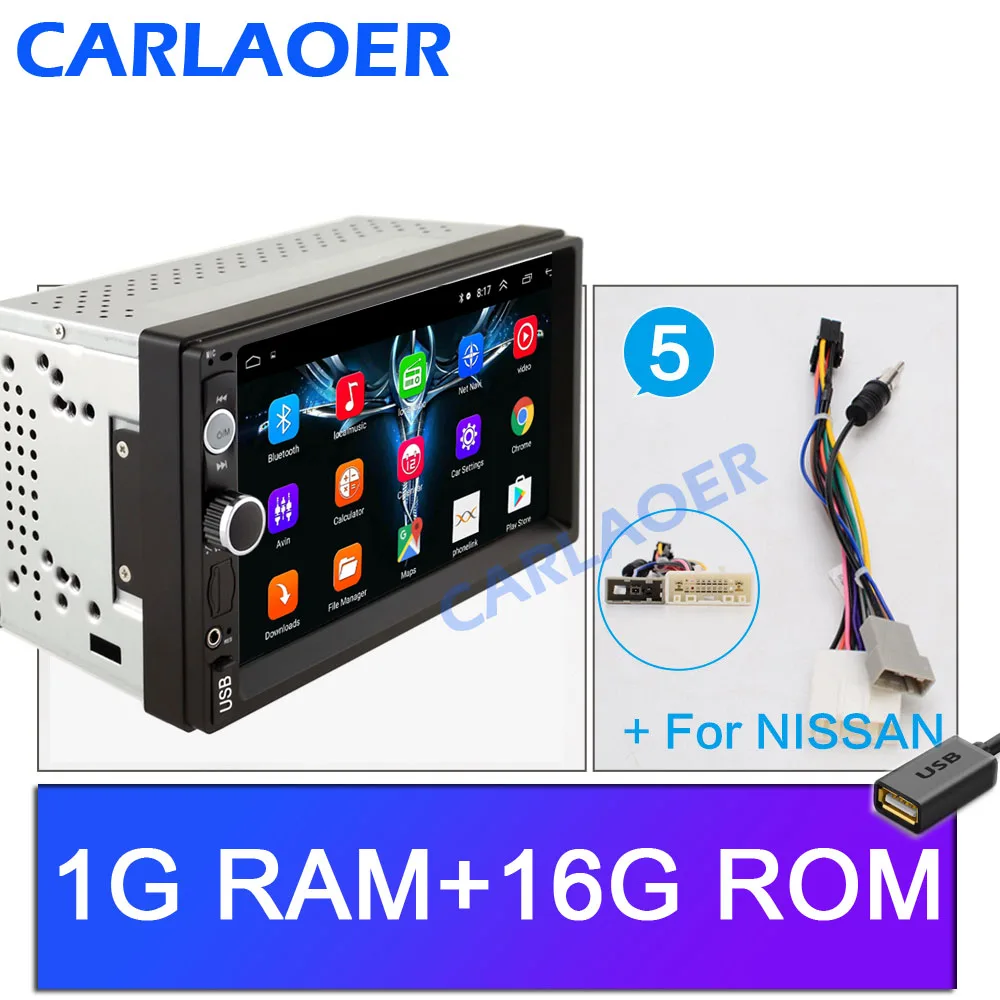 2G ram 2 din автомагнитола 2Din Android Авторадио мультимедийный плеер для Nissan hyundai Kia toyata Chevrolet Ford наклейки suzuki, mitsubishi - Цвет: 1G RAM NISSAN