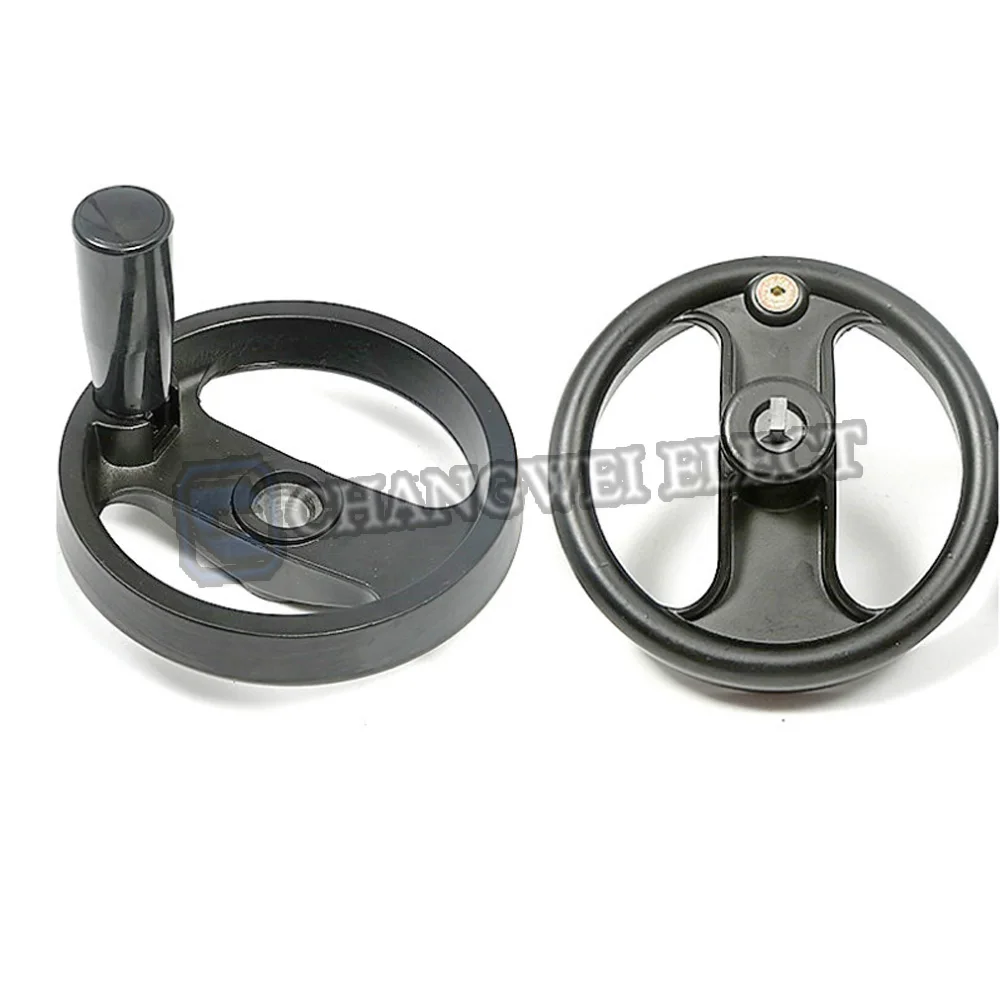 Aluminum alloy machine tool hollow handwheel foldable handle round double-spoke nylon handwheel control locking steering wheel cnc handwheel