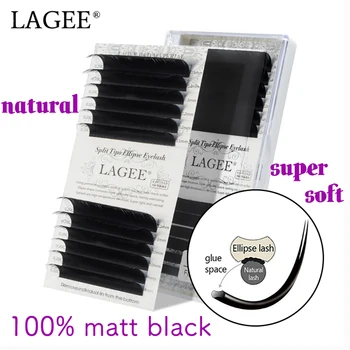 

LAGEE eyelash extension split tips ellipse flat mink lashes natural eyelashes supplies Curl C D Cilia Professional Use