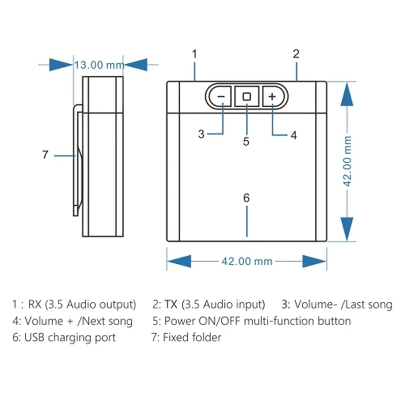 Горячая 3C-Tx8 2 в 1 Bluetooth 5,0 передатчик приемник аудио адаптер для ТВ ПК наушники Mp3/Mp4 Воспроизведение музыки