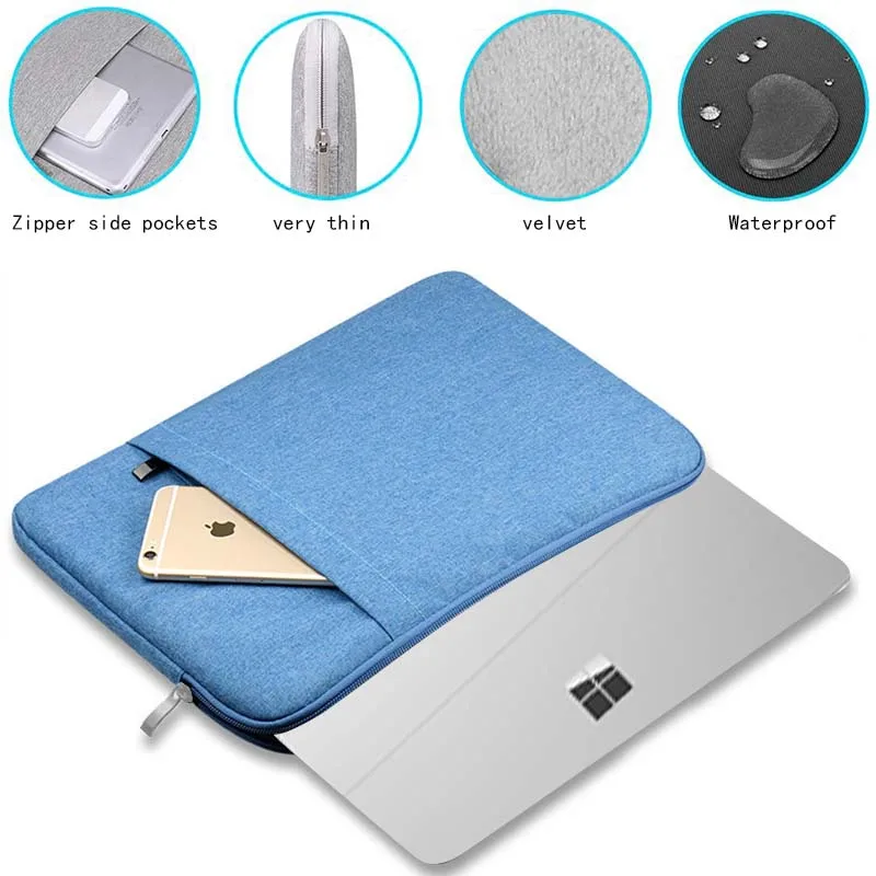 13.3 inch laptop sleeve Laptop Sleeve Bag for Microsoft Surface 2/3/RT/Book 1/2/Laptop 1/2/3/Pro 2/3/4/6/7/X Business Portable Laptop Bag laptop sleeve 15.6 inch Laptop Bags & Cases