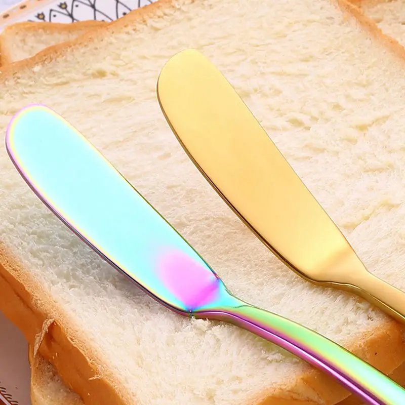 New Silver 304 stainless steel western smudge cheese knife bread jam knife grind cheese butter knife western tableware