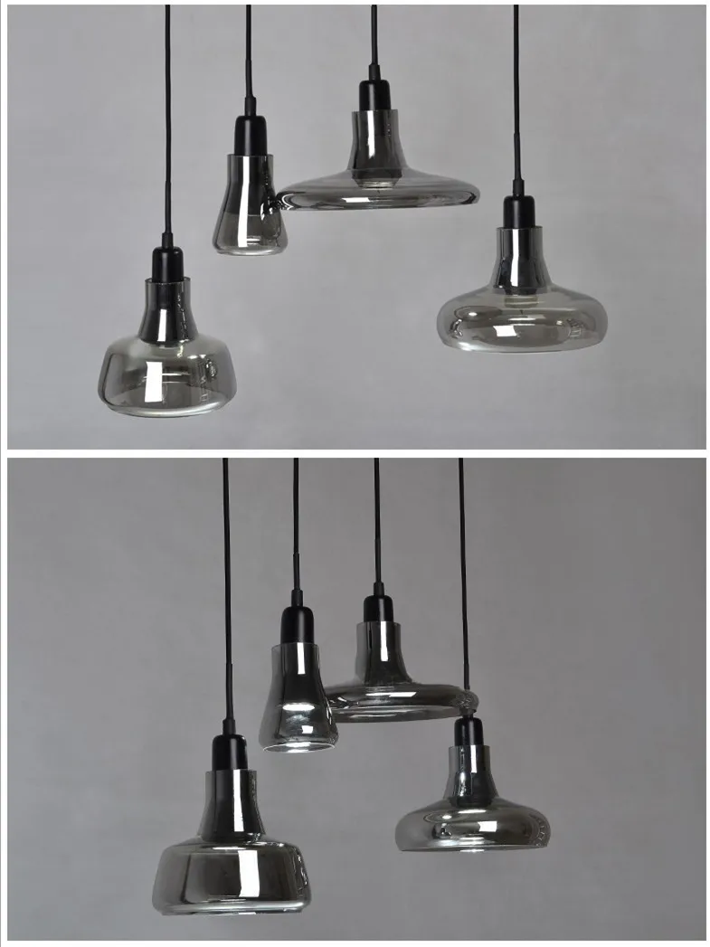 Simple Creative Northern European-Style Art Lighting Glass Shadow Chandelier Bar Counter Meal Living Room Single-head Small Drop