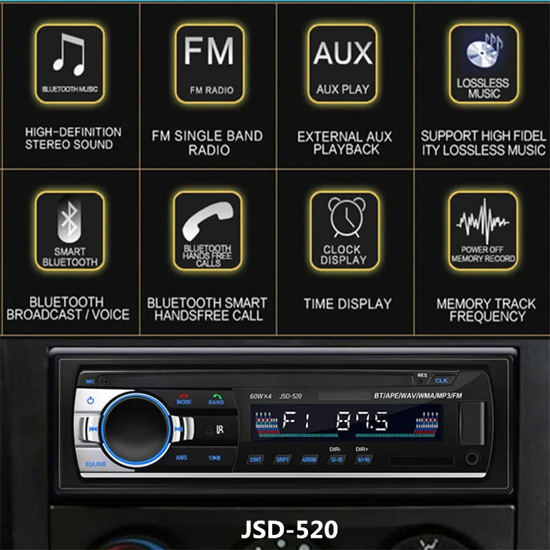 Автомобильный MP3 плеер 12 В 1DIN Bluetooth стерео радио беспроводной fm приемник GPS