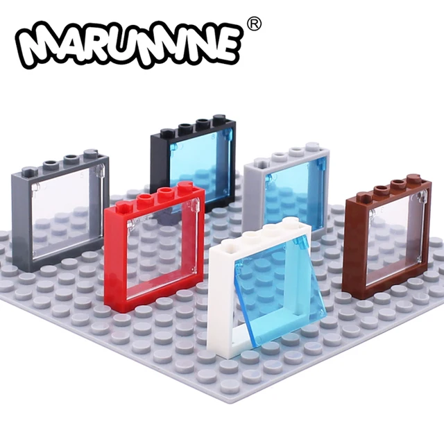 Marumine 60603 Glass 1x4x3 Opening For Window No Shutter Tabs 60594 MOC Building Blocks Parts Early Learning Educational Gifts 1