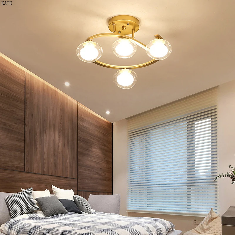 Nordic modern minimalist led bedroom lamps ceiling lamp personality living room dining room lamp creative art household lamps