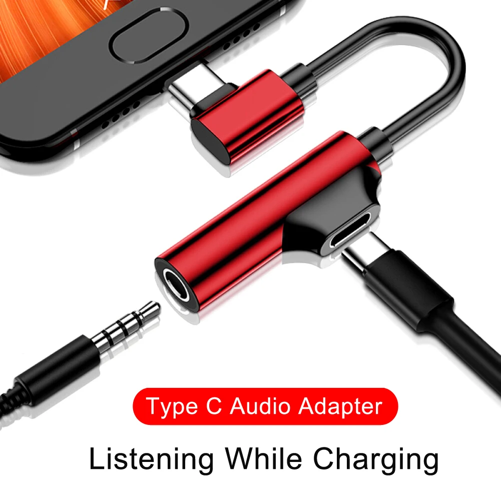 3 5 мм USB C type-C разъем AUX Наушники Аудио зарядное устройство конвертер 2 в 1 кабель