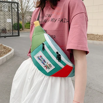 

New Cute Cartoon Fanny Pack For Women Fashionable Sports Crossbody Bag Boy And Girl Belt Purse Travel Money Phone Chest Bag Gift