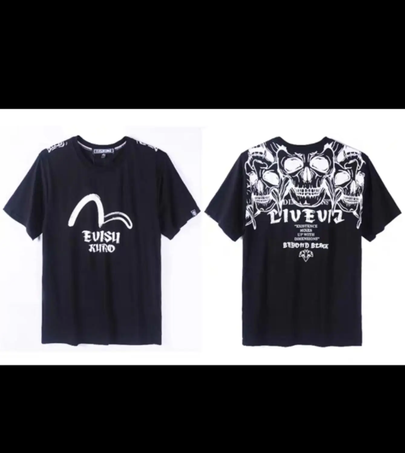 2020 Classic Evisu Men's Summer Short-Sleeved Fashion Trend Cotton Breathable Spring Men Women Lovers Short Sleeves Vest | Мужская