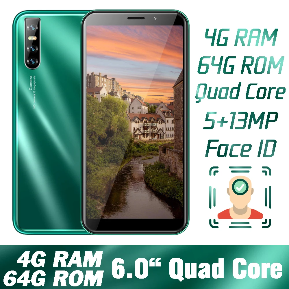 P35 Pro смартфон с 6 дюймовым дисплеем четырёхъядерным процессором MTK ОЗУ 4 Гб ПЗУ 64