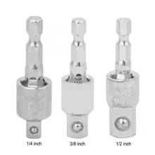 Набор гнезд-адаптеров с шестигранным хвостовиком на 1/2, 3/8, 1/4 дюйма, квадратный ударный драйвер, бит-адаптер, адаптер ударного драйвера