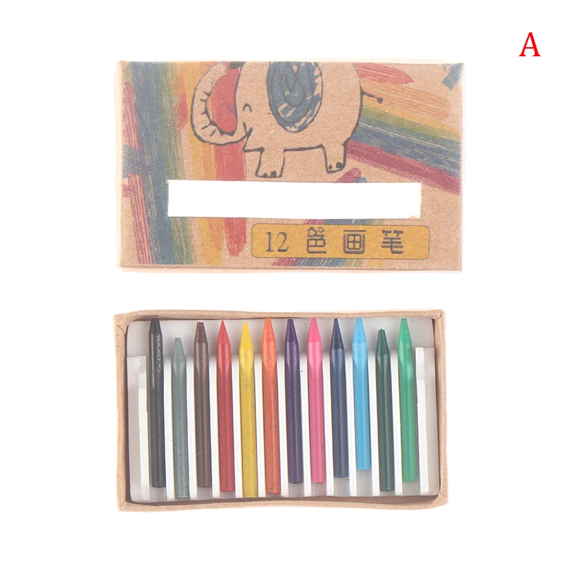 1:12 Dollhouse Miniature Mini Colorful Crayon Set Model Accessories ha 