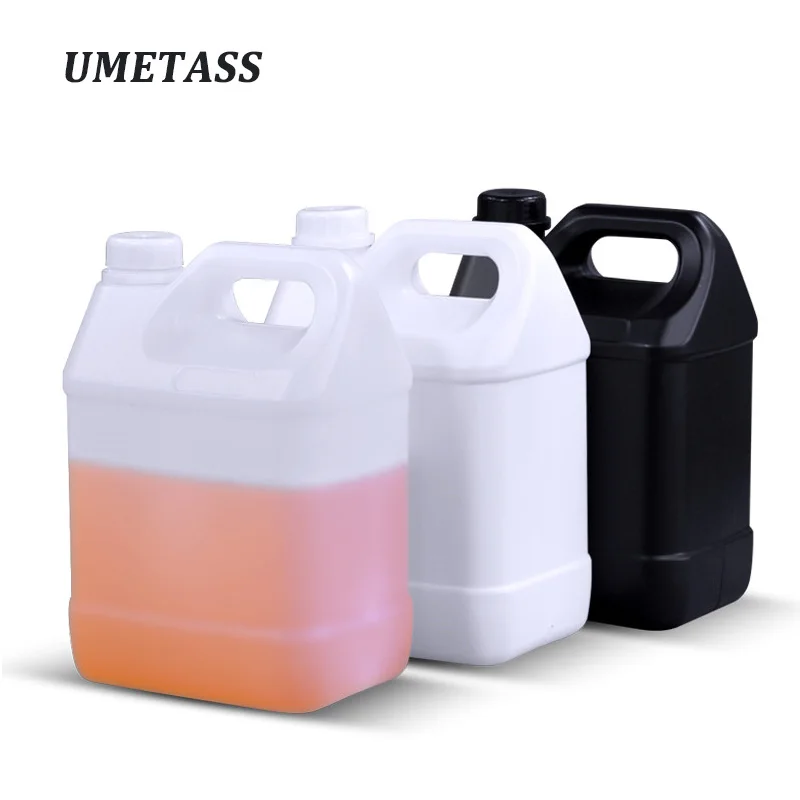 

4 liter Square F-Style container with Tamper Evident Lid Food Grade HDPE bottle for Liquid,Oil,pigment hot sell