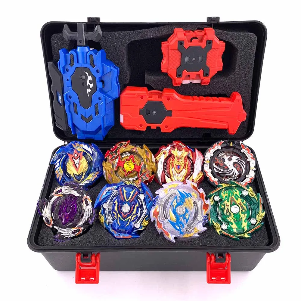 Beyblade Burst Bey Blade игрушка из металла Funsion Bayblade набор коробка для хранения с ручкой пусковая пластиковая коробка игрушки для детей - Цвет: SNH-PT-10