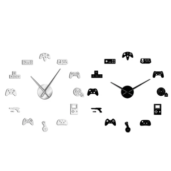 

Game Controller Video Diy Giant Wall Clock Game Joysticks Stickers Gamer Wall Art Video Gaming Signs Boy Bedroom Game Room Decor