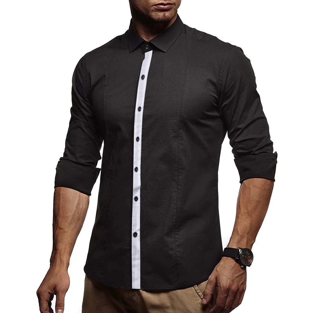Мужские рубашки с длинным рукавом camisa masculina, приталенные мужские рубашки d90821