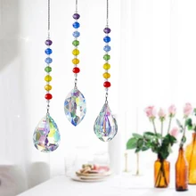 H& D набор из 3 хрустальных чакр ручной работы, Висячие Подвески на окно, 50 мм, радужные призмы для украшения дома, свадьбы