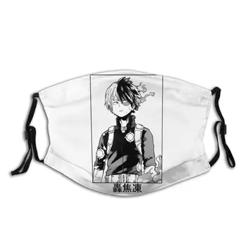 

Todoroki Shoto My Hero Academia Reusable Face Mask Anti Haze Dustproof Mask With Filters Protection Cover Respirator