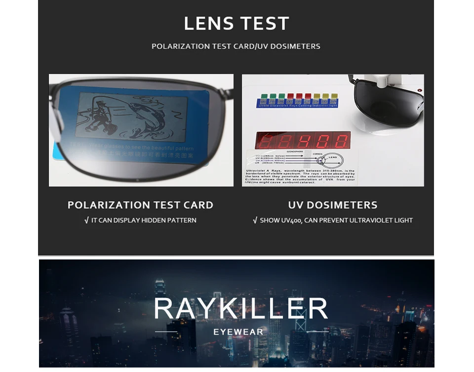 RAYKILLER Mens Polarized Sunglasses for Sports Outdoor Driving Sunglasses Men Metal Frame Sun Glasses gafas de sol