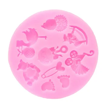 

New Baby Shower Party 3D Silicone Fondant Mold Cake tools kitchen supplies cooking Decorating