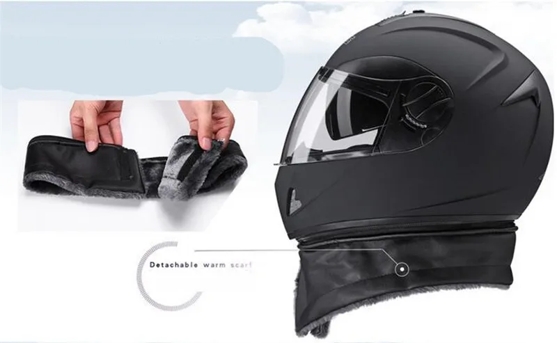 Helm Motocross Profesional Hitam Kilap 