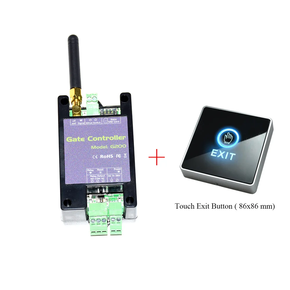 2G with touch button GSM пульт дистанционного управления GSM Открыватель ворот G200 одиночный релейный переключатель для раздвижных распашных гаражных ворот(замена RTU5024 - Цвет: 2G with touch button