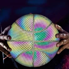 Attract Reflective Ball Glow Size Dark Basketball Birthday In Present Ball Glowing Luminous Basketball Basketball Gift 7 PU Bask