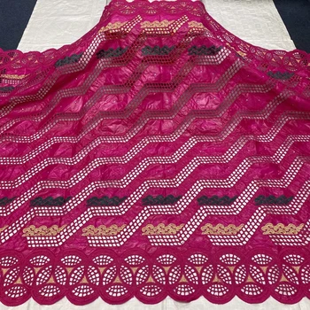 

5 Yards Bazin Riche Fabric 2020 Latest Bazin Brode Mesh Embroidered Bazin Rich Fabric African Lace Fabric For Cloth Cotton