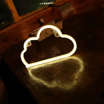 

Cloud/Moon Shaped LED Light Creative Wall Hanging Ornaments Night Lamp USB Battery Case Dual Purpose Home Decor Light girls love