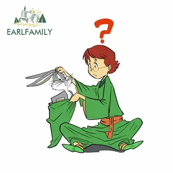 

EARLFAMILY 13cm x 11.4cm for Bugs Bunny Personality Car Stickers Vinyl Car Wrap Suitable for VAN RV SUV Bumper Decals