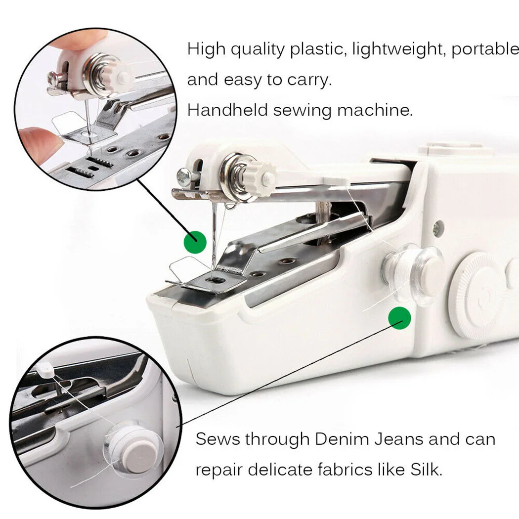 Портативная Бытовая мини ручная швейная машина для шитья быстрая машина для починки для быстрого шитья начинающих швейные инструменты для путешествий