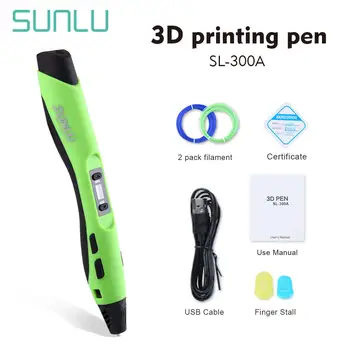 

3D Printer Pens SL-300A with PLA PCL ABS Filament 1.75mm and UBS Cable Easy Drawing Printing for Kids&Adults