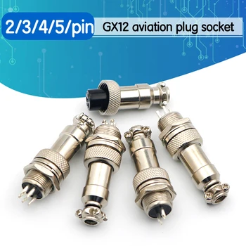 

GX12-2/3/4/5/6/7/8 Aviation Plug Male And Female Pin Connector Circular Connectors Socket Plug GX16 Diameter 12mm